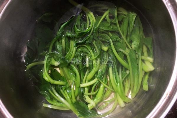 白灼菜心的做法图解3