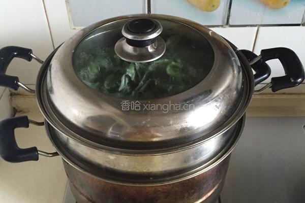 粉蒸芹菜叶的做法图解3