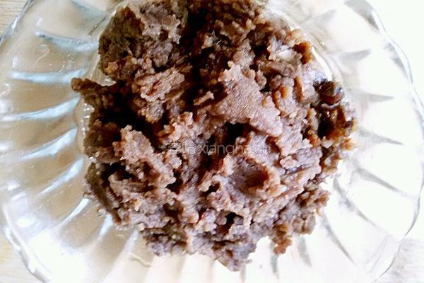 豆渣红豆沙窝窝头的做法图解4