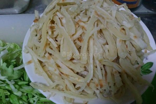 炒饼丝的做法图解2