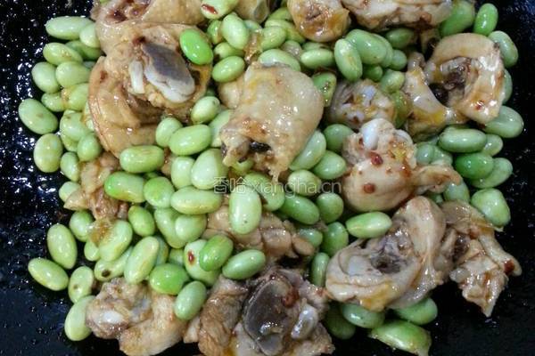 毛豆烧鸡的做法图解10
