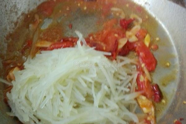 土豆丝炒西红柿～家常菜的做法图解7