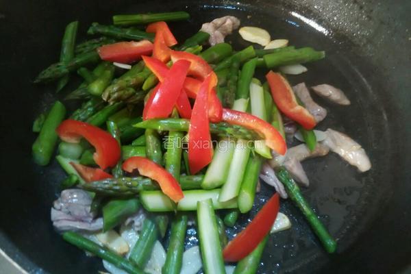 芦笋小炒肉的做法图解4