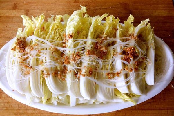 蒜蓉粉丝蒸娃娃菜的做法图解8