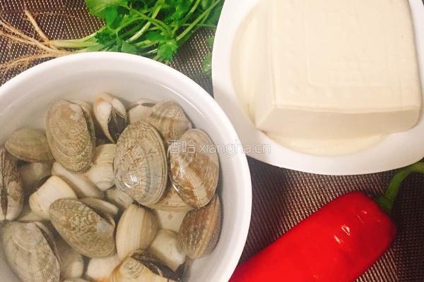 豆腐蛤蜊汤的做法图解1
