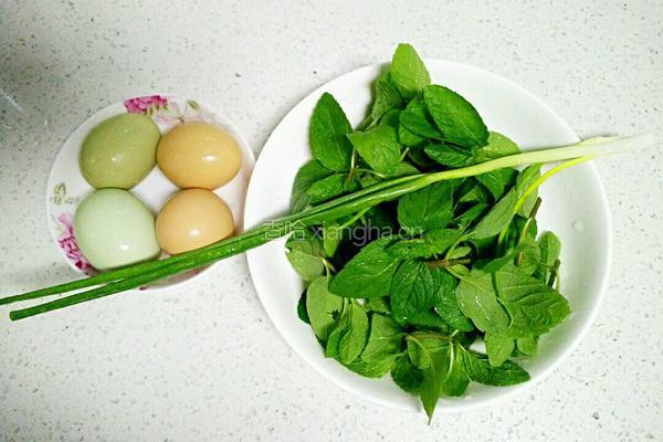 薄荷炒蛋的做法图解1