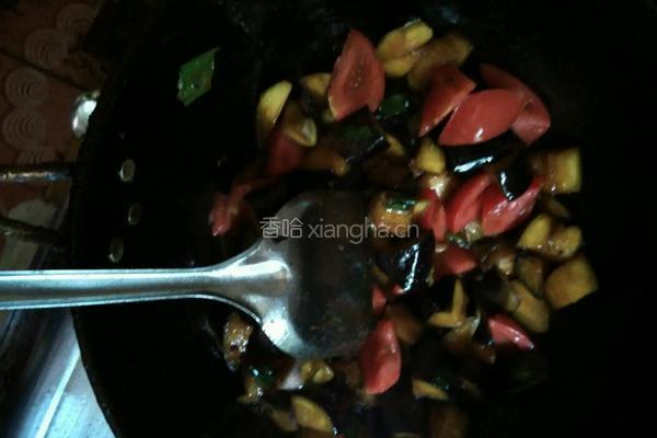 西红柿炒茄子的做法图解6