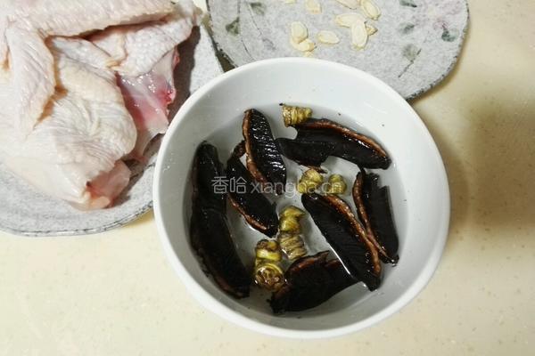 石斛灵芝炖鸡汤的做法图解2
