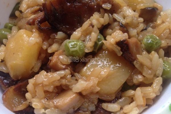电饭煲之香菇糯米鸡饭的做法图解6