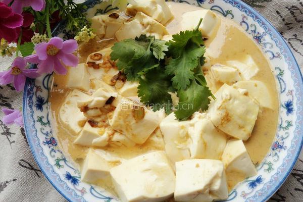 咸蛋黄豆腐的做法图解8