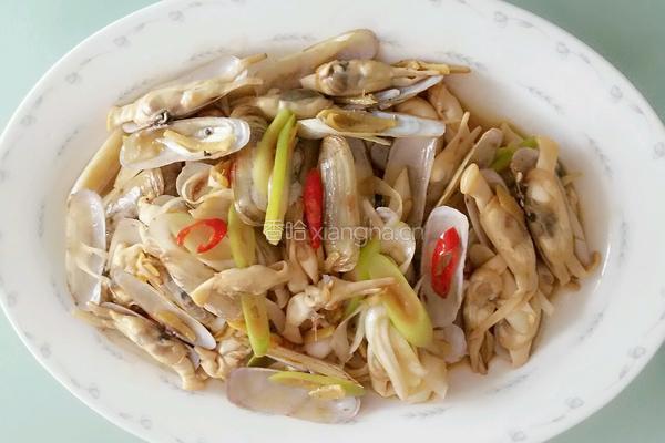 姜葱炒蛏子的做法图解8
