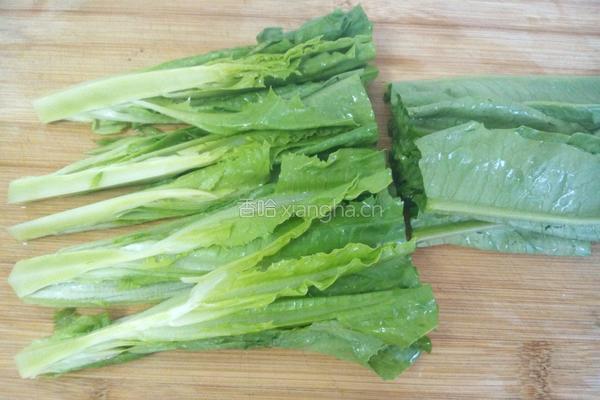 白灼油麦菜的做法图解2