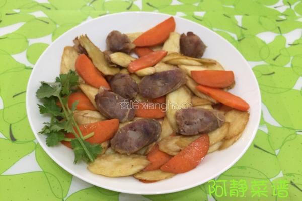 茭白炒香肠的做法图解8
