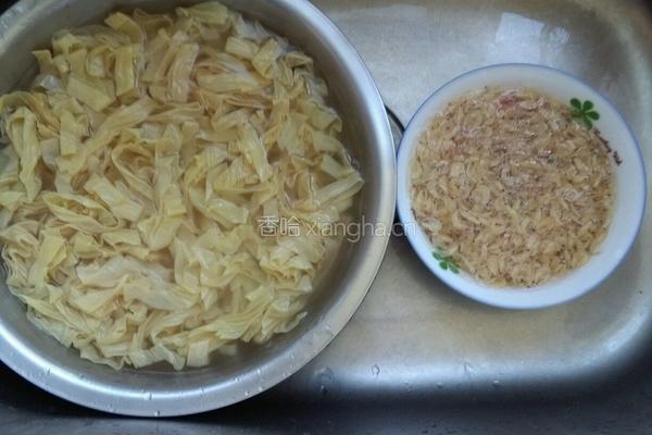 苔菜包子的做法图解3