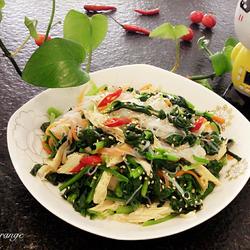 菠菜粉丝拌腐竹的做法[图]