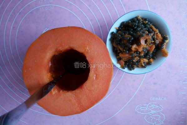木瓜牛奶冻的做法图解2