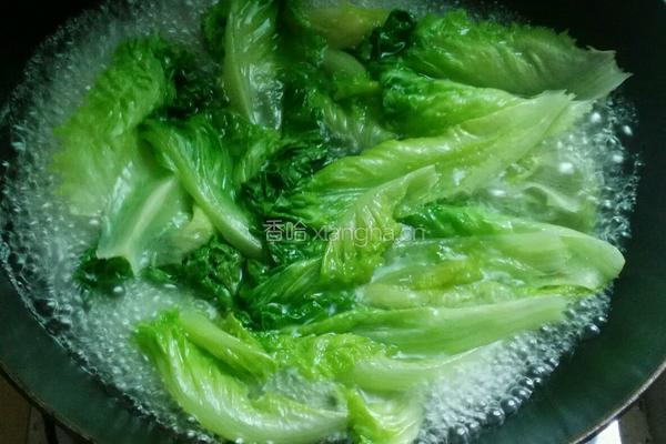 蒜香酱汁生菜的做法图解4