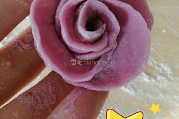 紫薯馒头玫瑰花的做法图解7