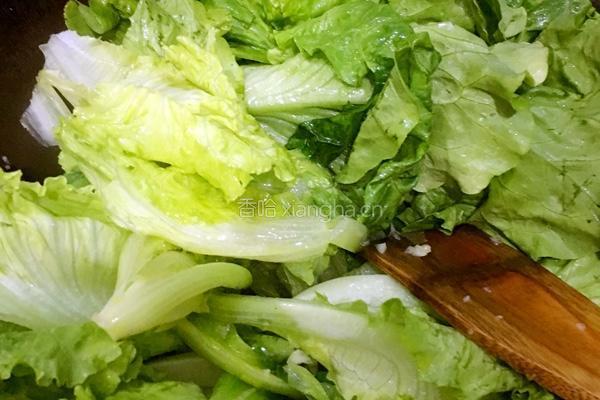 炝生菜的做法图解4