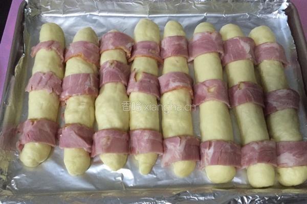 培根芝士肉松面包条的做法图解10