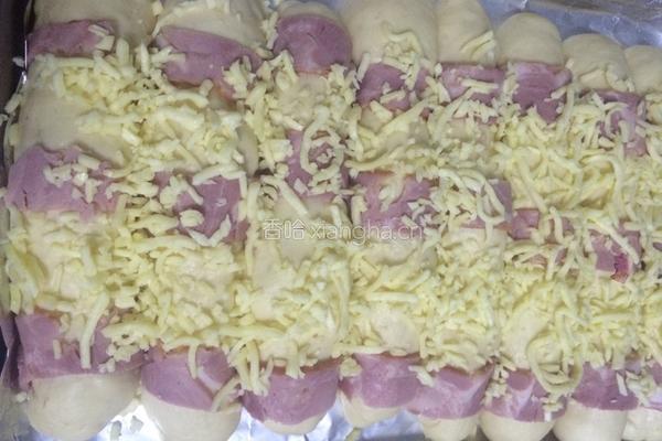 培根芝士肉松面包条的做法图解11