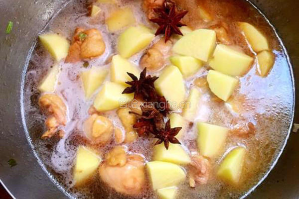 土豆烧鸡腿的做法图解6