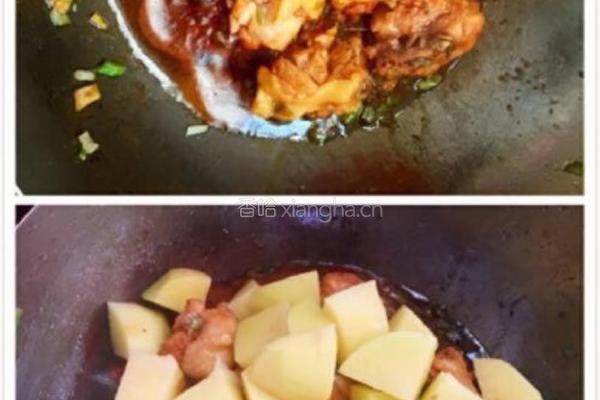 土豆烧鸡腿的做法图解5