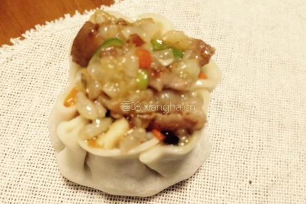 饺子皮烧麦的做法图解3