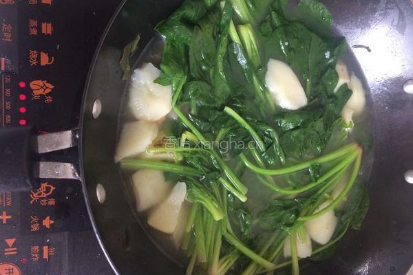 菠菜土豆汤的做法图解3