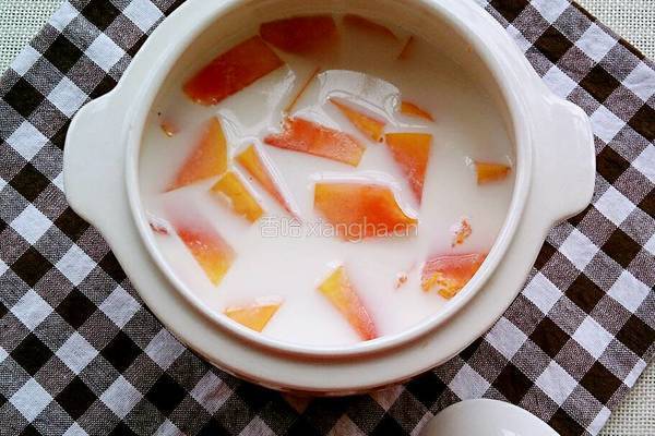 木瓜牛奶的做法图解5