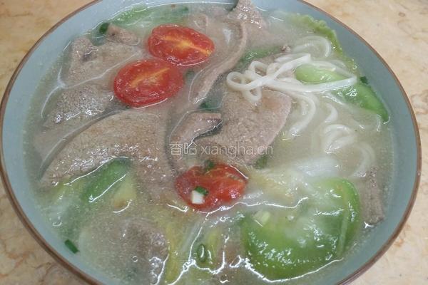 猪肝面的做法图解7
