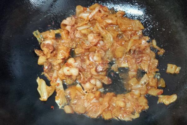 辣白菜豆腐汤的做法图解7