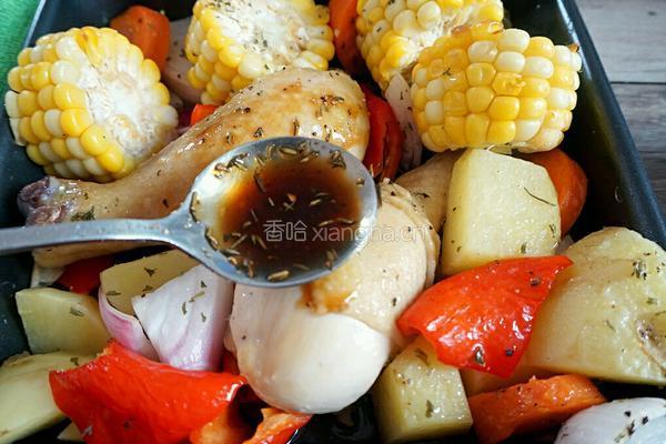 时蔬烤鸡腿肉的做法图解6