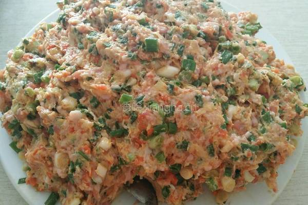 猪肉大头菜蒸饺的做法图解3