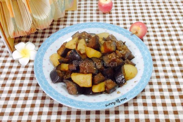 土豆烧茄子的做法图解8