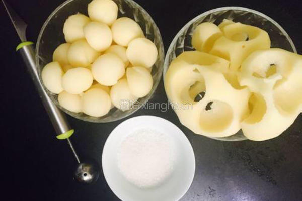 拔丝土豆球的做法图解2