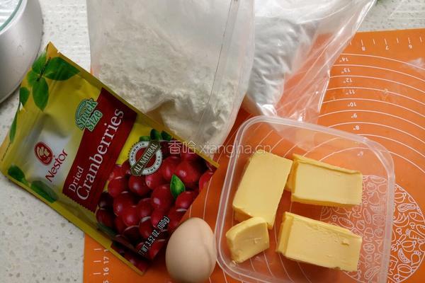 蔓越莓黄油饼干的做法图解1
