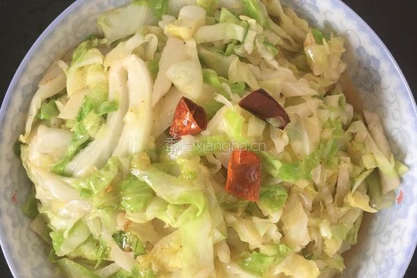 爆炒圆白菜的做法图解4