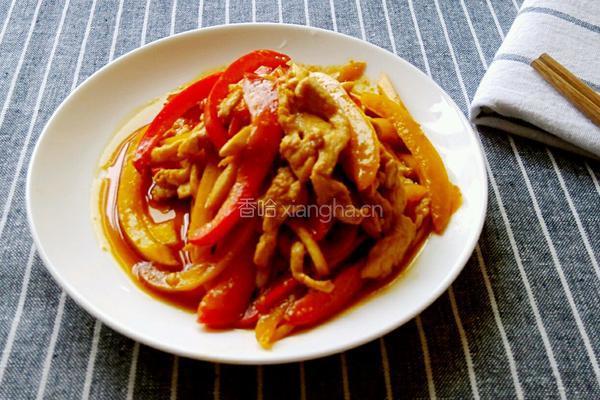 杏鲍菇双椒炒鸡丝