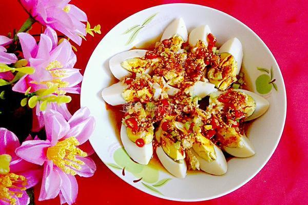 小菜凉拌蒜泥鸡蛋的做法图解6