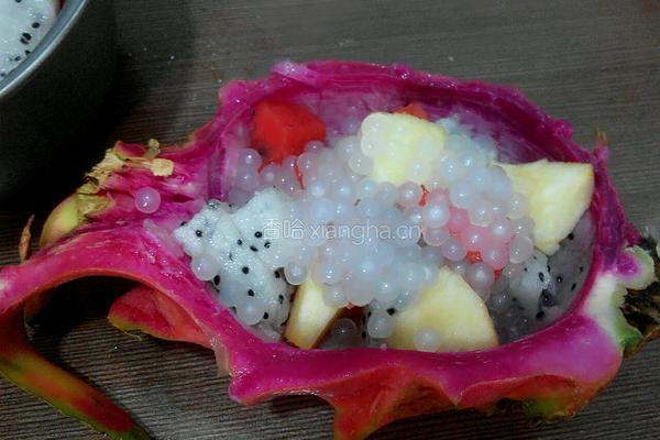 奶香西米水果捞的做法图解7