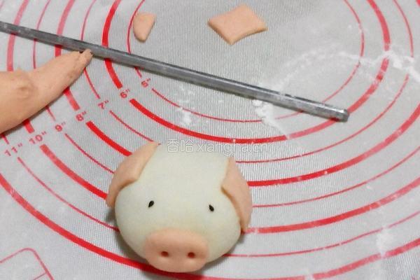 小猪豆沙包的做法图解5