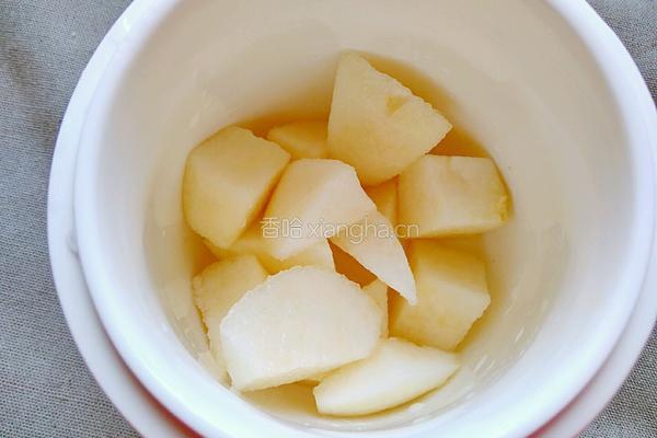冰糖桂花炖梨的做法图解4