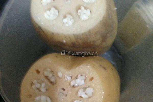 冰糖桂花糯米藕的做法图解2
