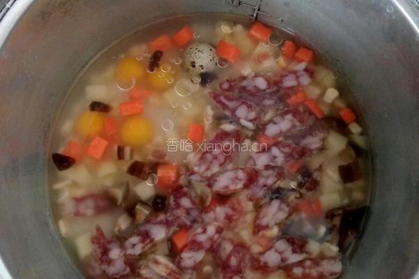 腊肠什锦饭的做法图解3