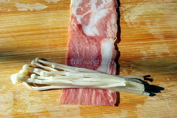 培根金针菇卷的做法图解5