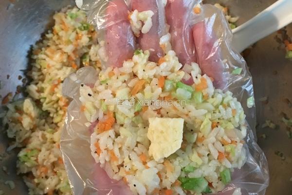 烤双重芝士饭团的做法图解4