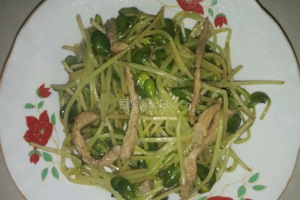 肉丝炒豆苗的做法图解8