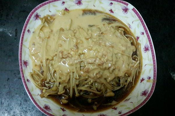 麻酱拌金针菇的做法图解5