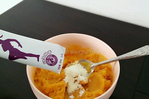 奶香蓝莓地瓜泥的做法图解7